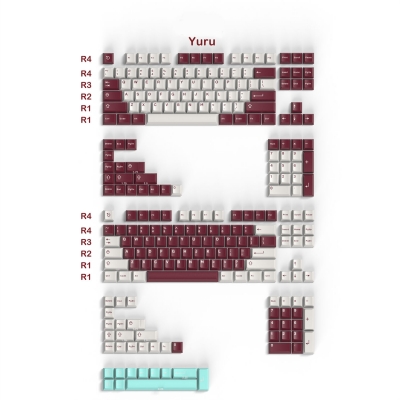 Yuru GMK Style 253 Keys ABS Doubleshot Full Doubleshot Keycaps Set for Cherry MX Mechanical Gaming Keyboard